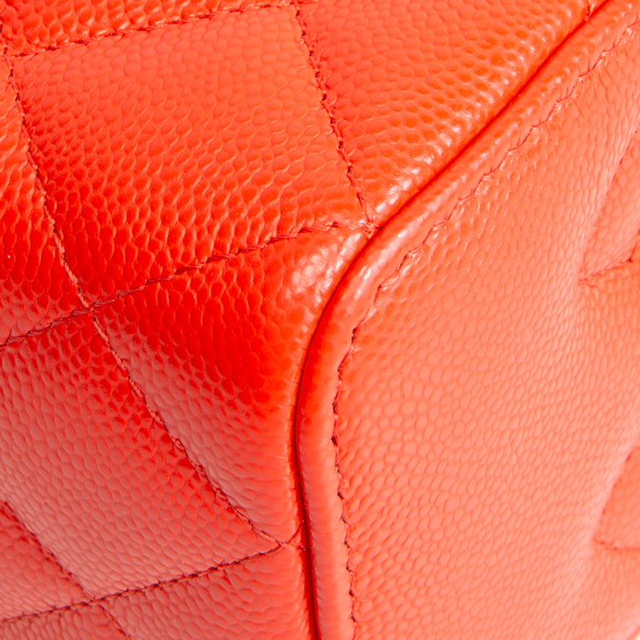 CHANEL Mini Vanity Case Quilted Caviar - Red