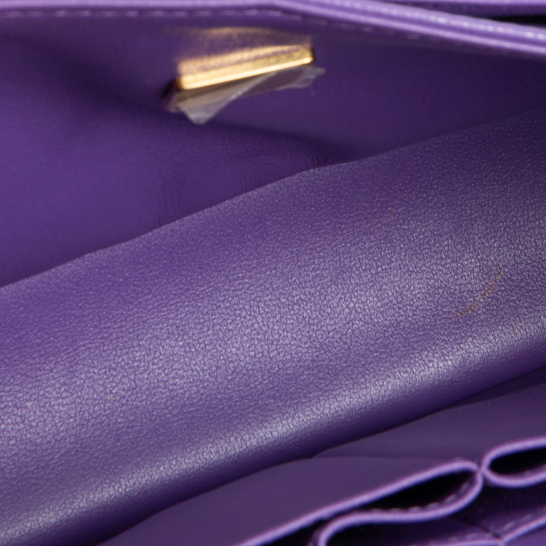 CHANEL Caviar Classic Double Flap Small - Purple
