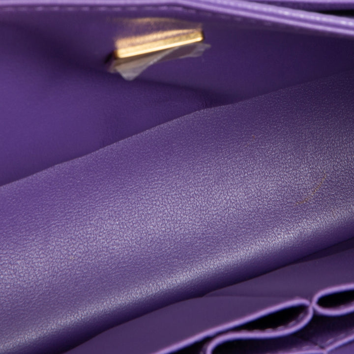 CHANEL Caviar Classic Double Flap Small - Purple