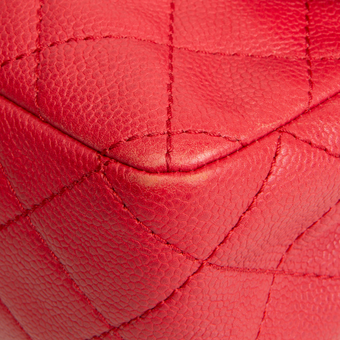 CHANEL Jumbo Single Flap Bag - Red OUTLET FINAL SALE