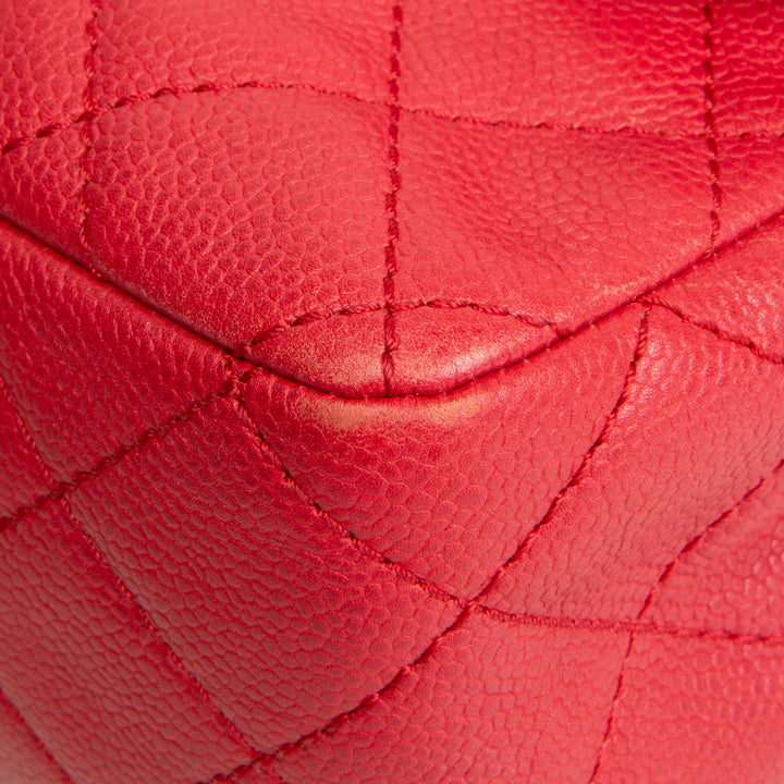 CHANEL Jumbo Single Flap Bag - Red OUTLET FINAL SALE
