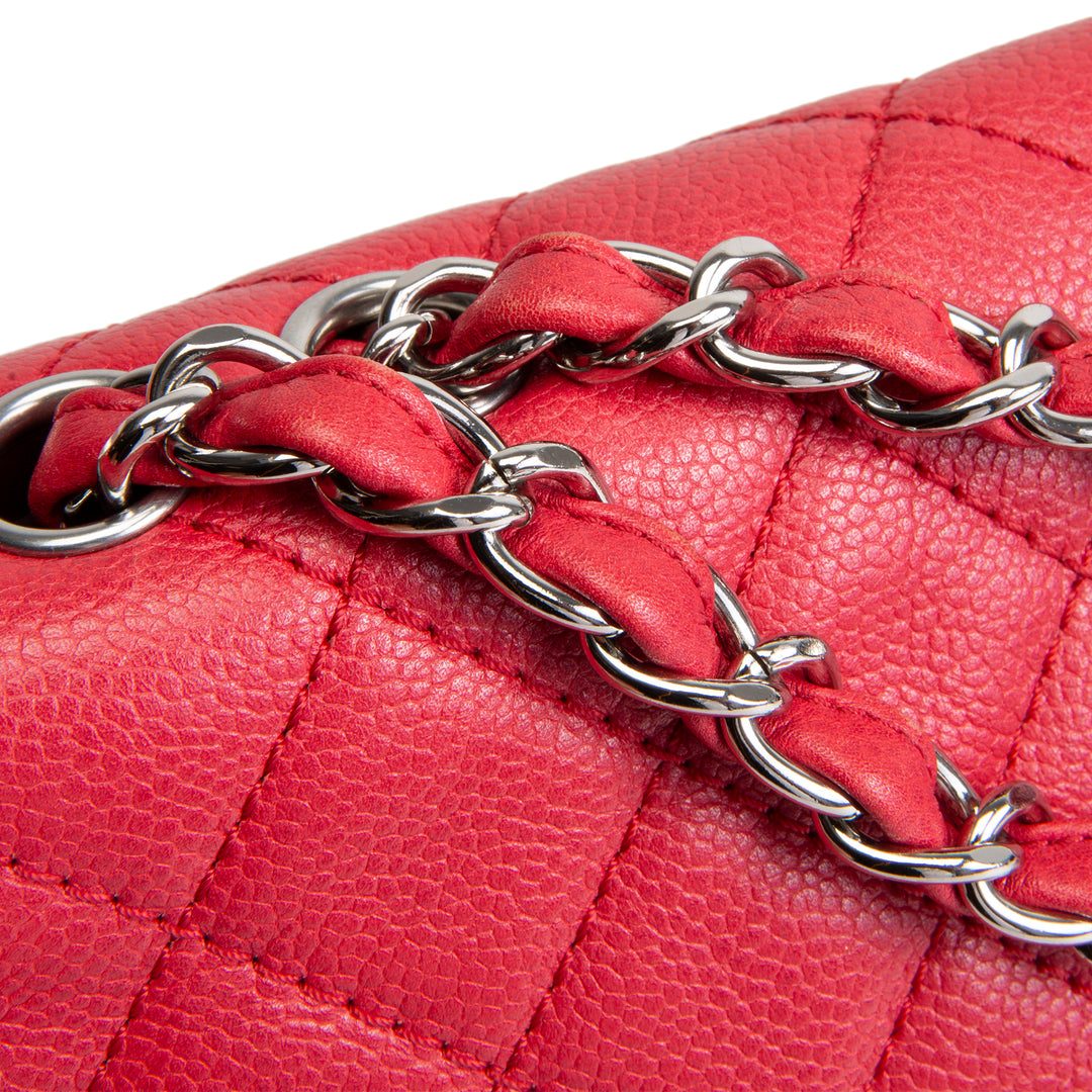 CHANEL Jumbo Single Flap Bag - Red OUTLET FINAL SALE