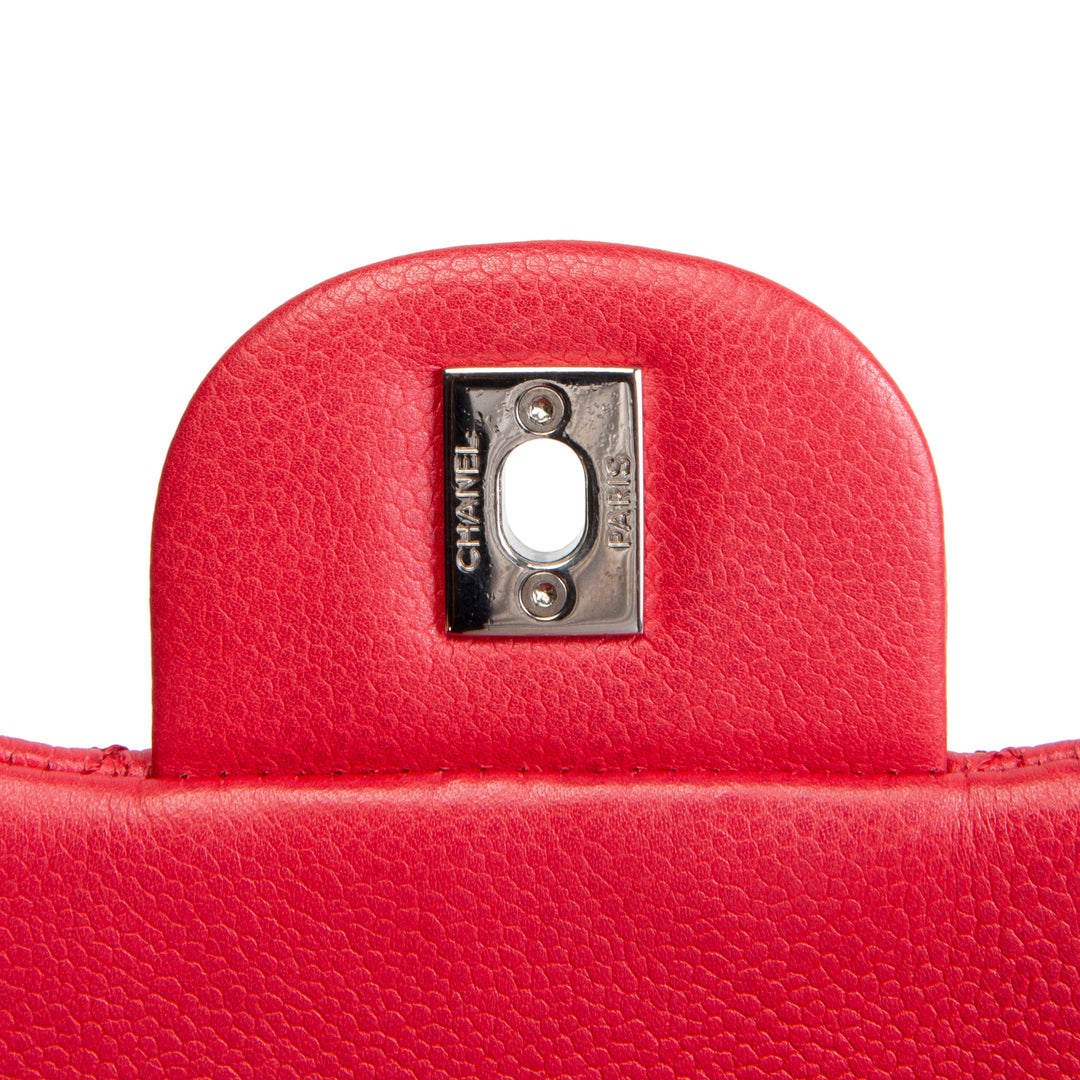 CHANEL Jumbo Single Flap Bag - Red OUTLET FINAL SALE