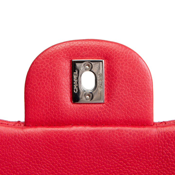 CHANEL Jumbo Single Flap Bag - Red OUTLET FINAL SALE