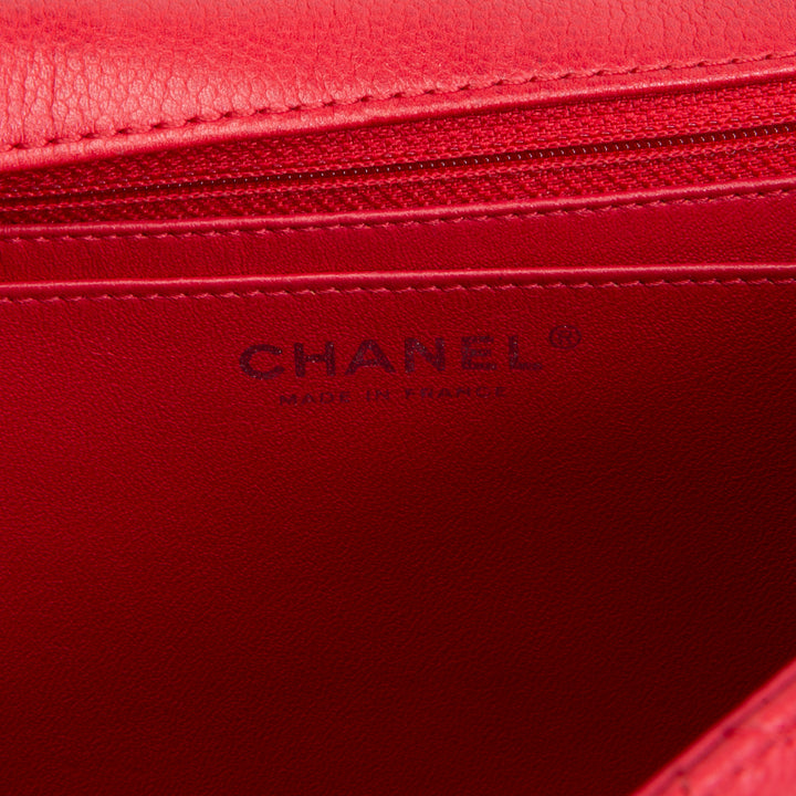 CHANEL Jumbo Single Flap Bag - Red OUTLET FINAL SALE