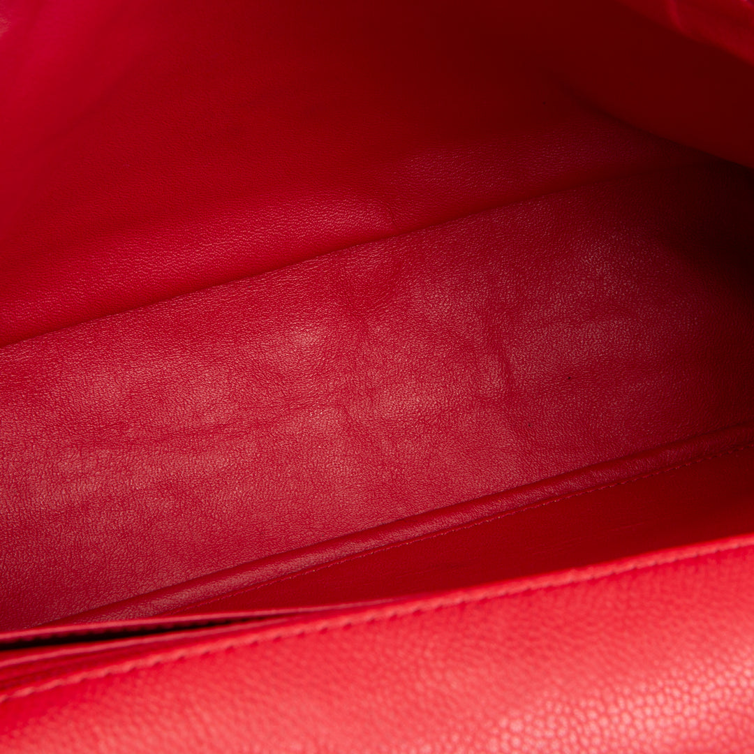 CHANEL Jumbo Single Flap Bag - Red OUTLET FINAL SALE