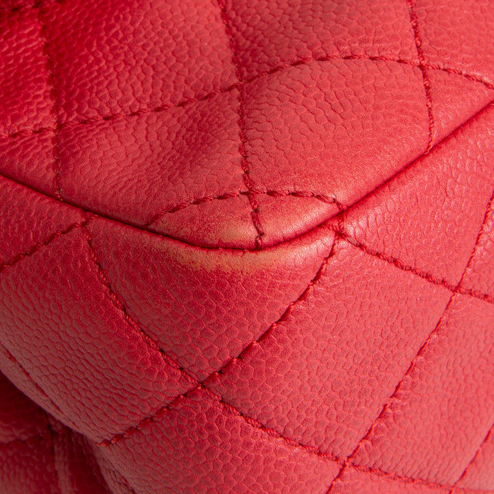 CHANEL Jumbo Single Flap Bag - Red OUTLET FINAL SALE
