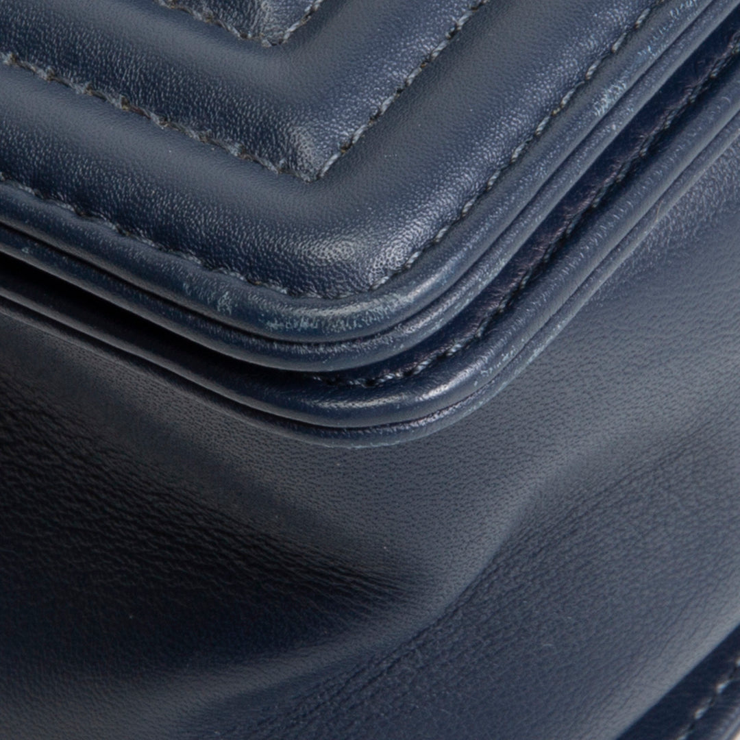 CHANEL Medium Quilted Boy Bag - Navy
