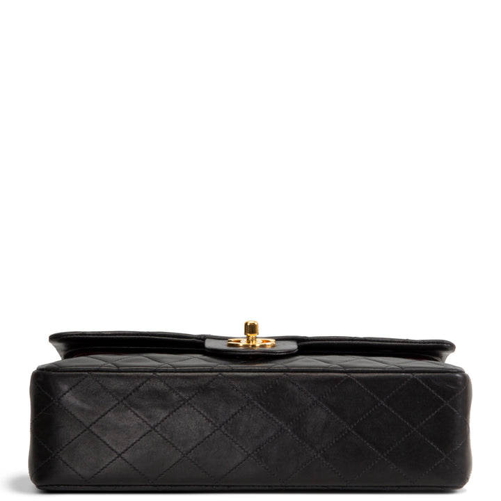 CHANEL Vintage Lambskin Medium Double Flap - Black