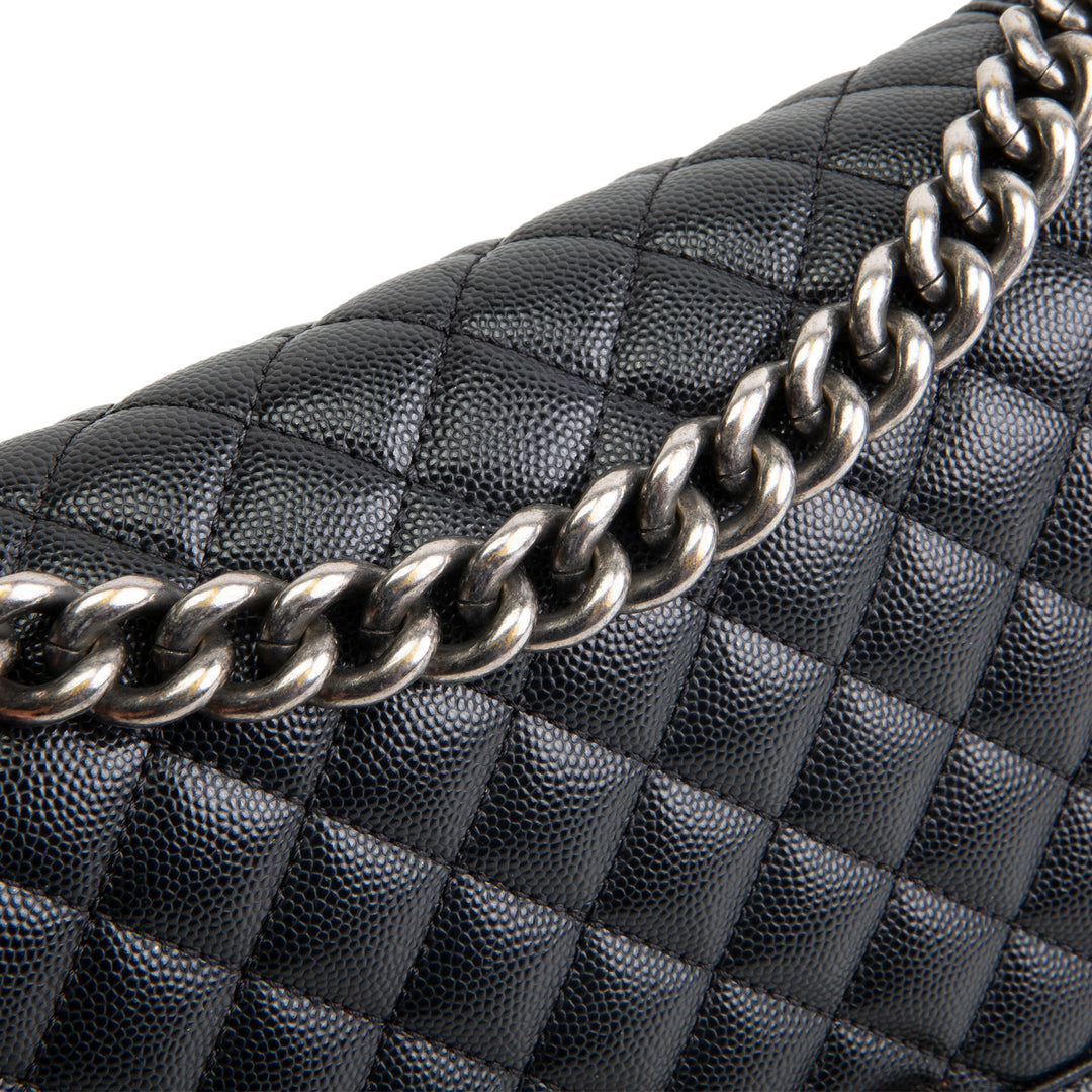 CHANEL Medium Boy Bag - Quilted Caviar OUTLET FINAL SALE