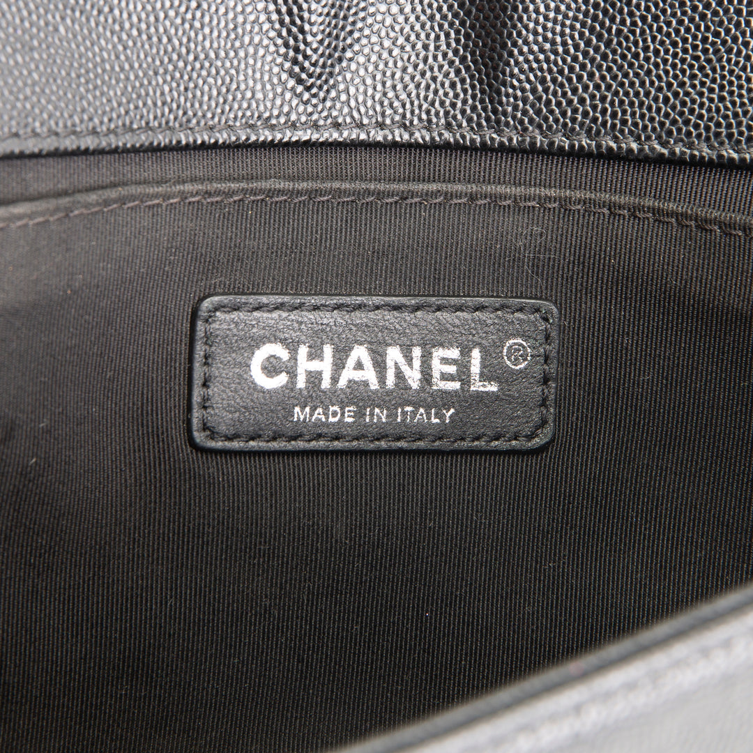 CHANEL Medium Boy Bag - Quilted Caviar OUTLET FINAL SALE