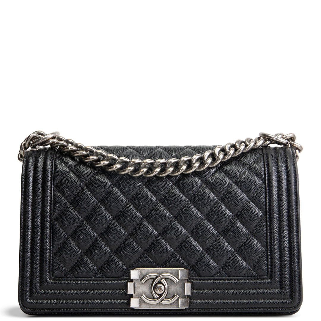 CHANEL Medium Boy Bag - Quilted Caviar OUTLET FINAL SALE