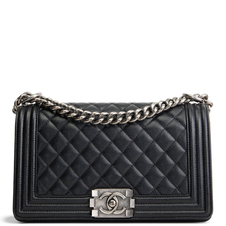 CHANEL Medium Boy Bag - Quilted Caviar OUTLET FINAL SALE