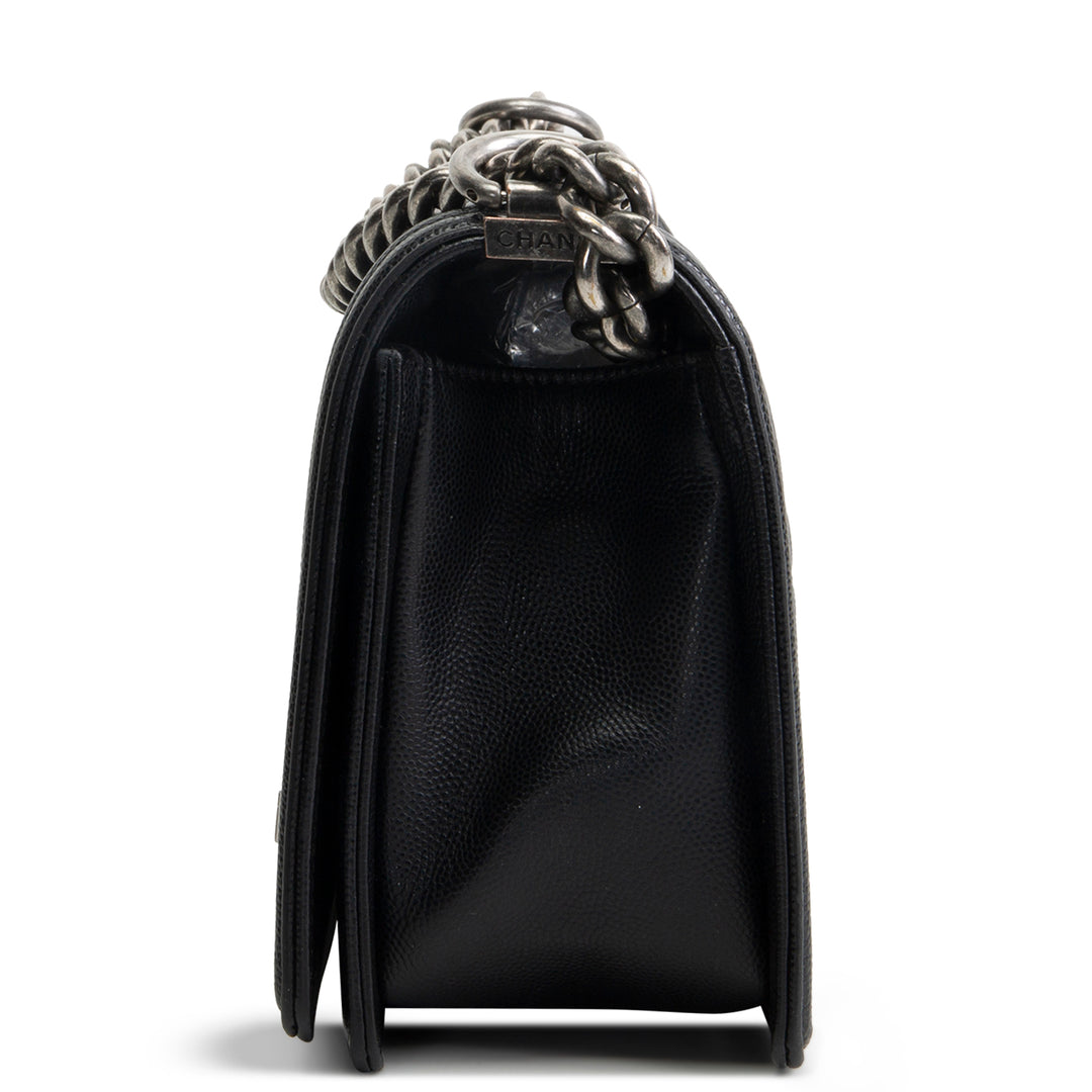 CHANEL Medium Boy Bag - Quilted Caviar OUTLET FINAL SALE