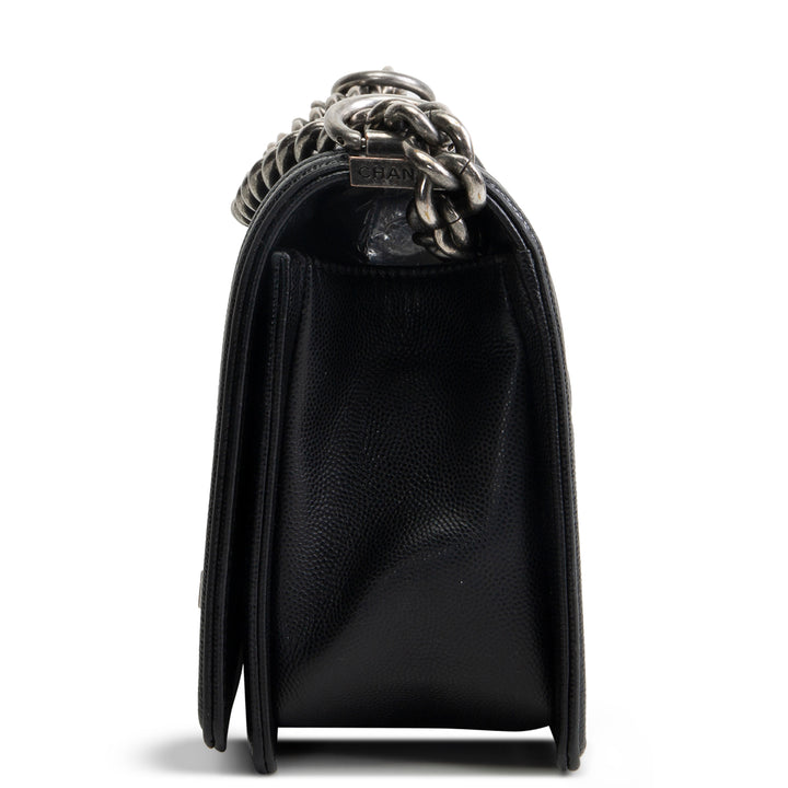 CHANEL Medium Boy Bag - Quilted Caviar OUTLET FINAL SALE