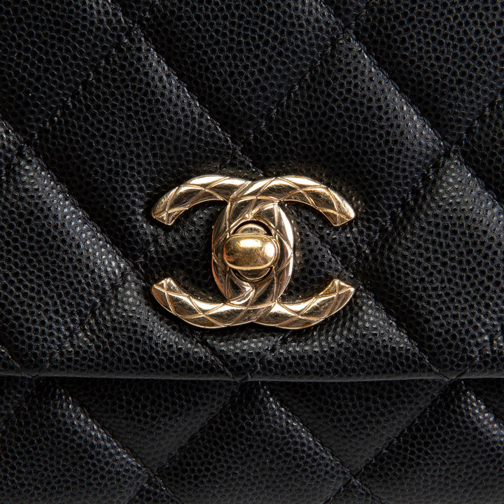 CHANEL Coco Crush Top Handle Bag - Black