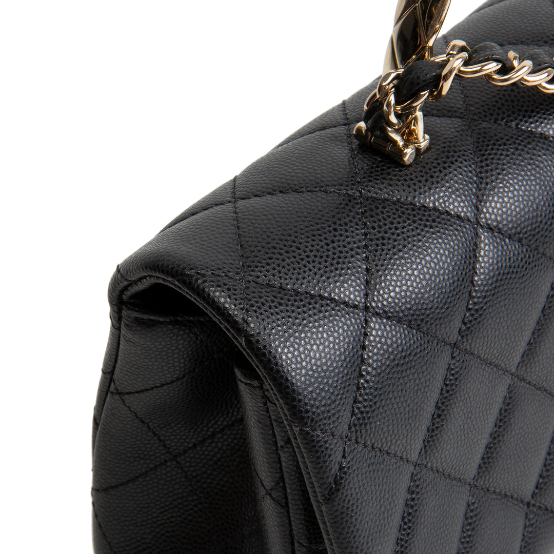 CHANEL Coco Crush Top Handle Bag - Black