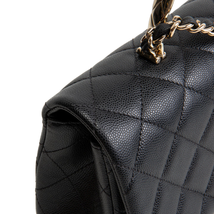 CHANEL Coco Crush Top Handle Bag - Black