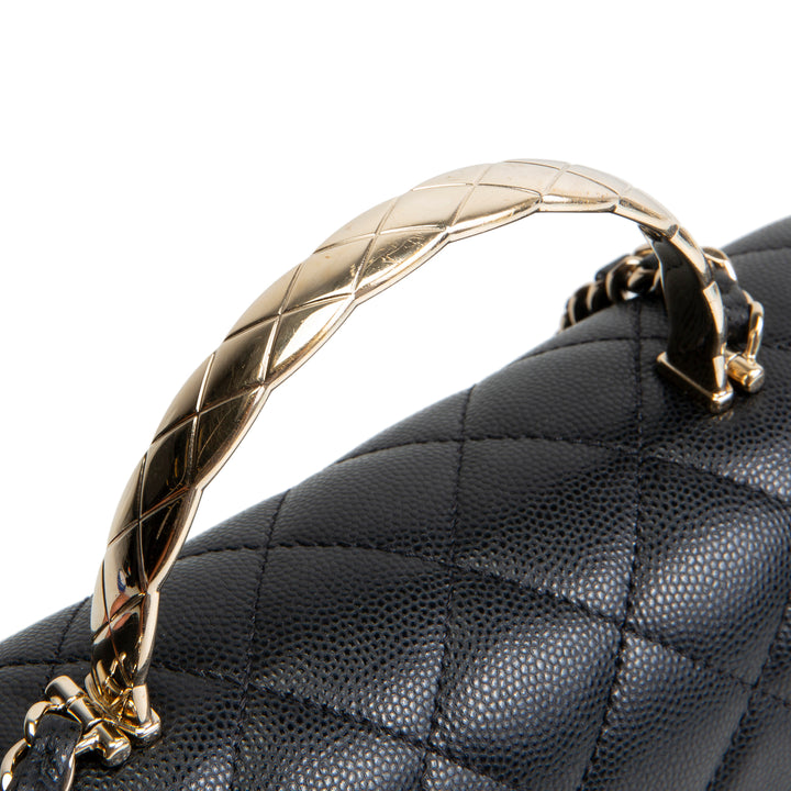 CHANEL Coco Crush Top Handle Bag - Black