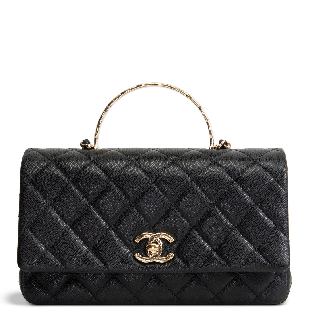 CHANEL Coco Crush Top Handle Bag - Black
