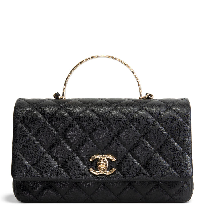 CHANEL Coco Crush Top Handle Bag - Black