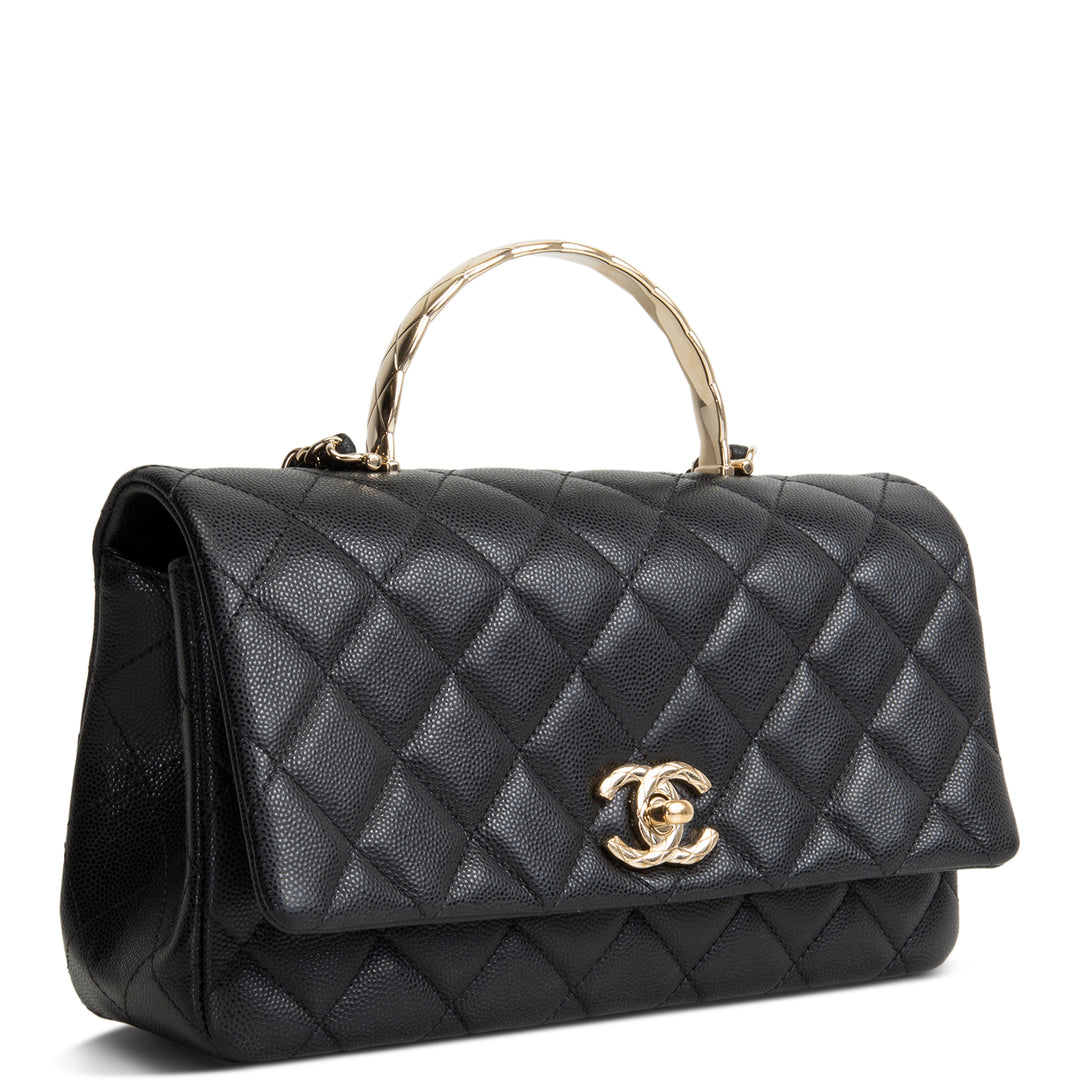 CHANEL Coco Crush Top Handle Bag - Black