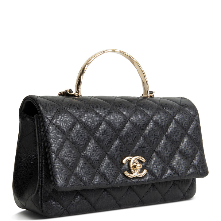 CHANEL Coco Crush Top Handle Bag - Black