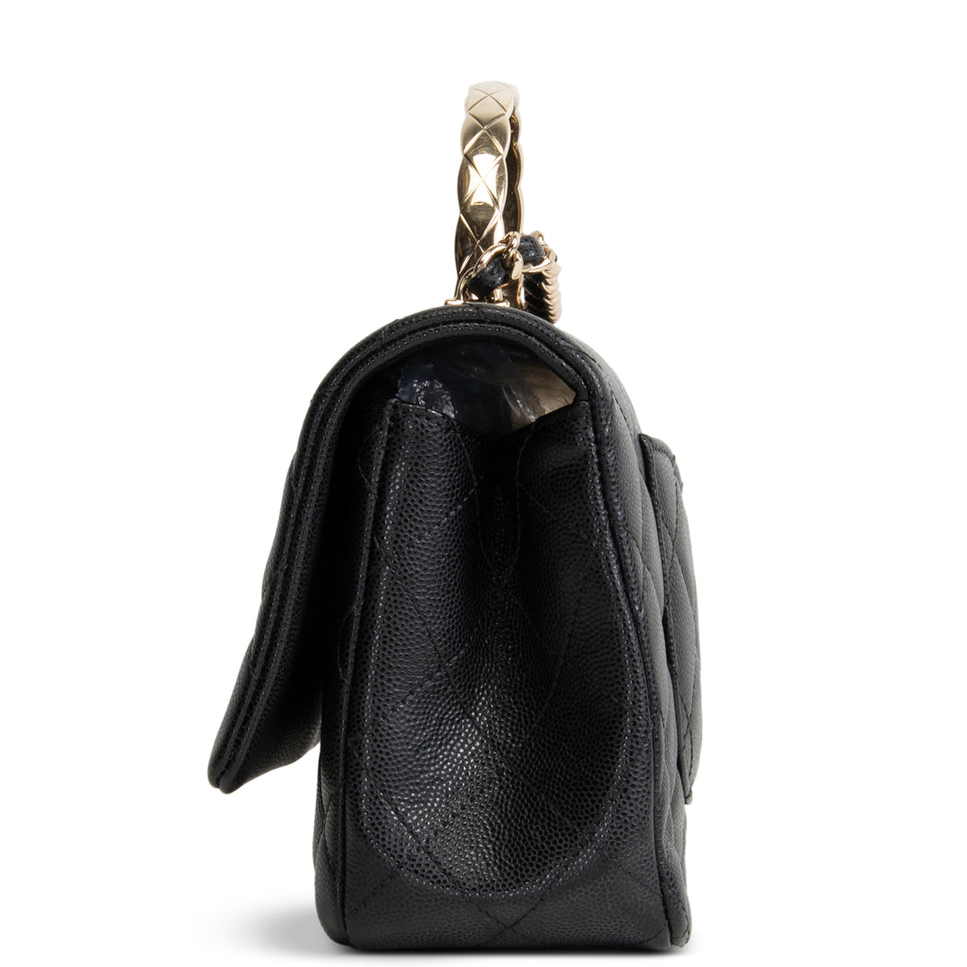 CHANEL Coco Crush Top Handle Bag - Black