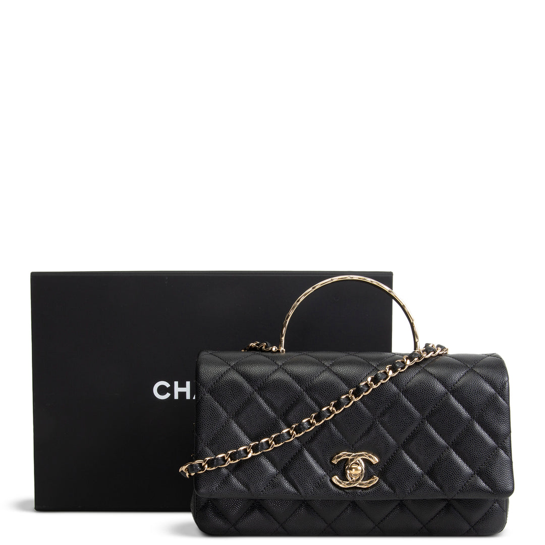 CHANEL Coco Crush Top Handle Bag - Black