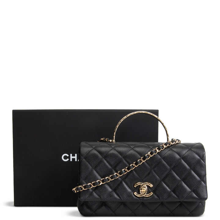 CHANEL Coco Crush Top Handle Bag - Black