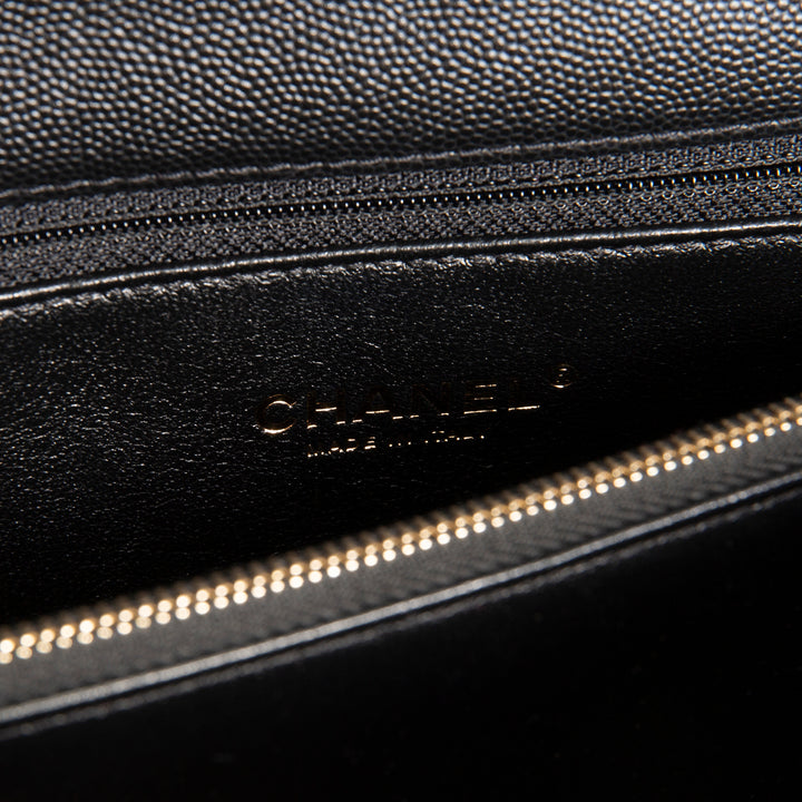 CHANEL Medium Lizard Handle Coco Top Handle