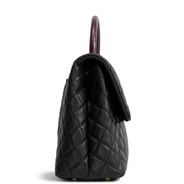 CHANEL Medium Lizard Handle Coco Top Handle