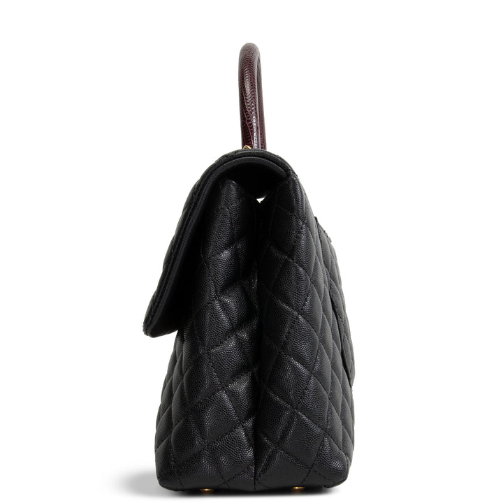 CHANEL Medium Lizard Handle Coco Top Handle