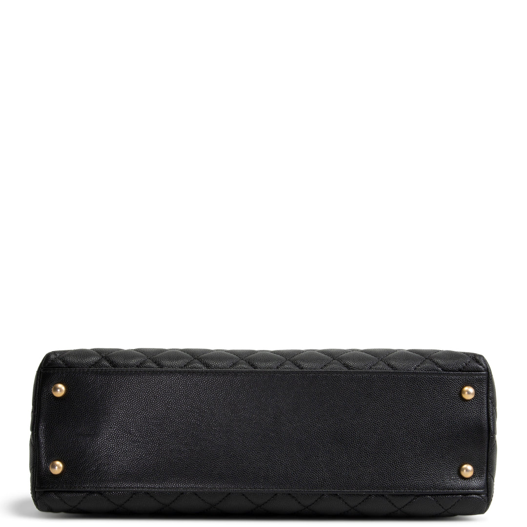 CHANEL Medium Lizard Handle Coco Top Handle