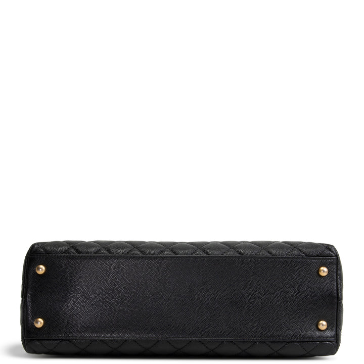 CHANEL Medium Lizard Handle Coco Top Handle