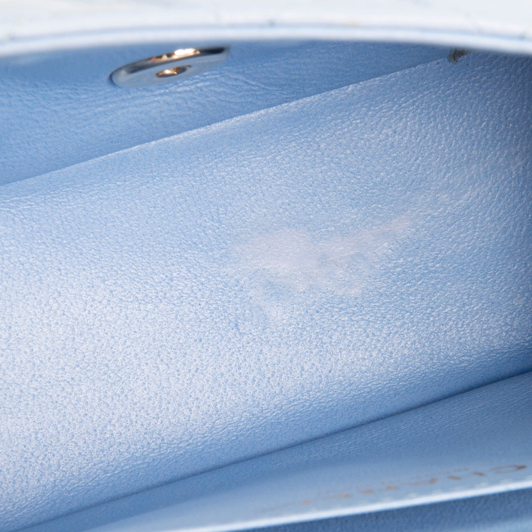 CHANEL Mini Square Single Flap Bag - Periwinkle Blue