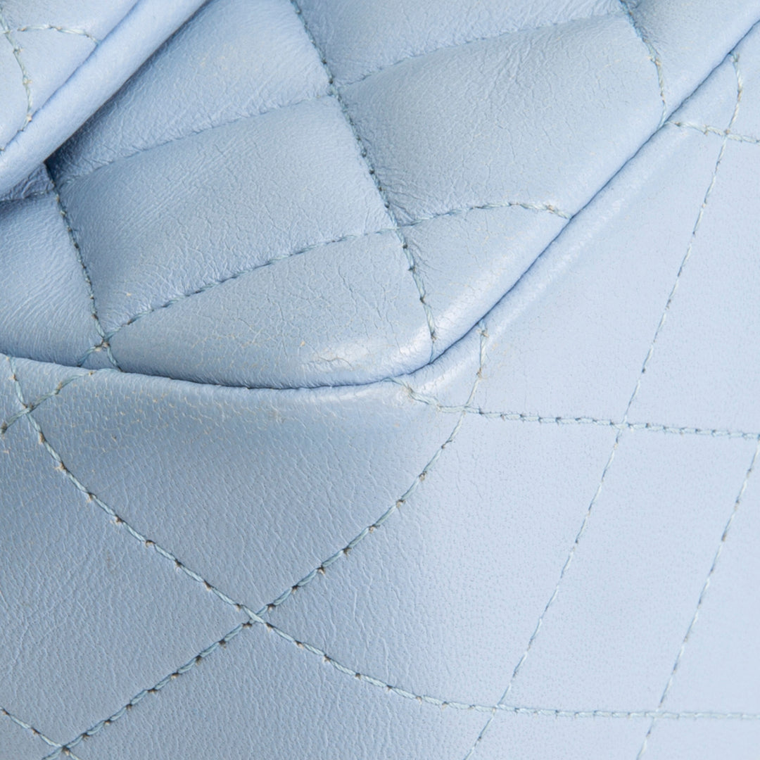 CHANEL Mini Square Single Flap Bag - Periwinkle Blue