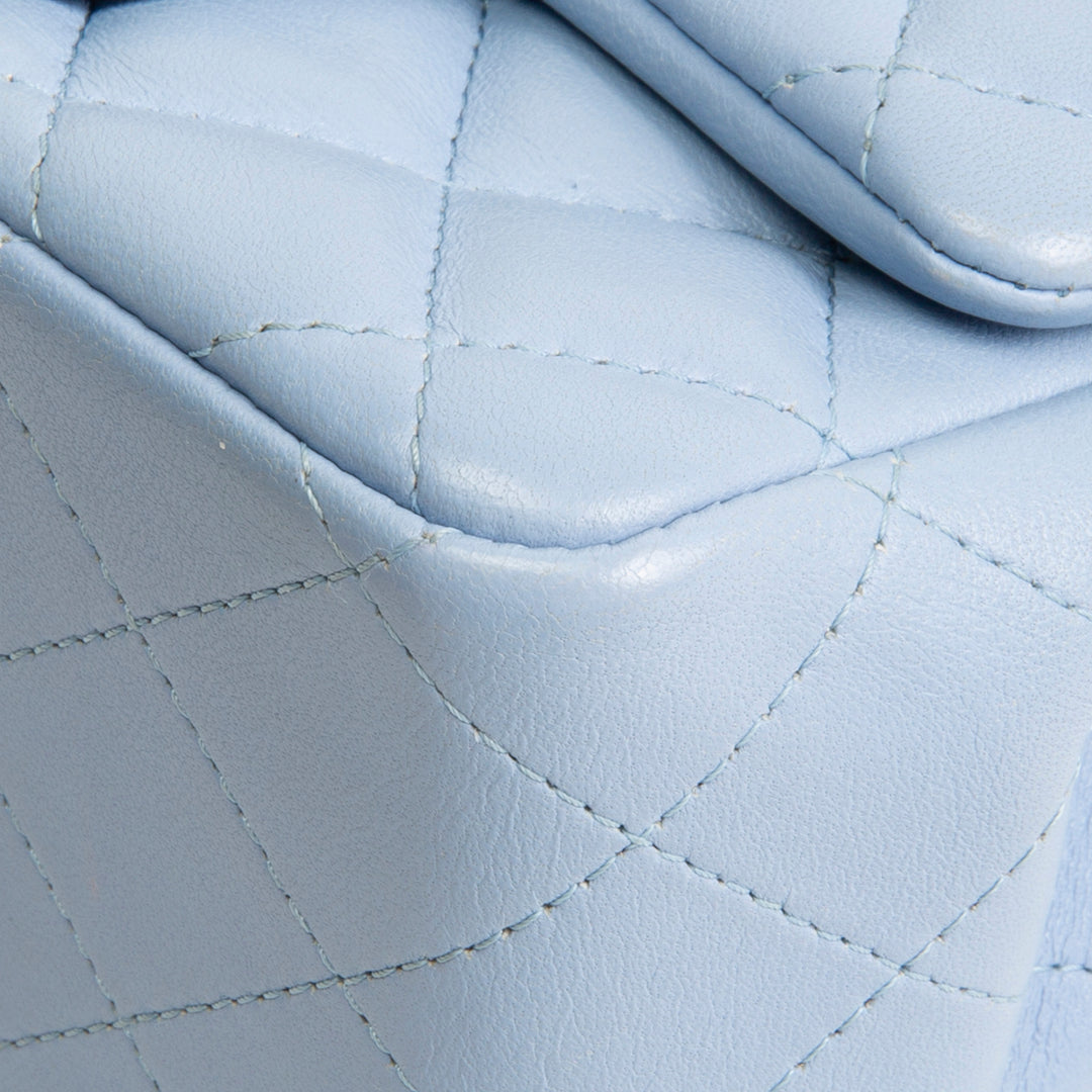 CHANEL Mini Square Single Flap Bag - Periwinkle Blue