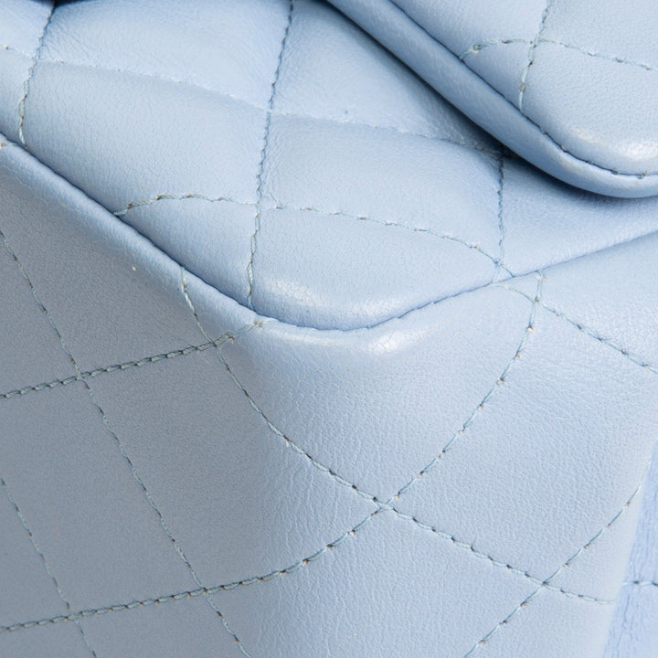 CHANEL Mini Square Single Flap Bag - Periwinkle Blue