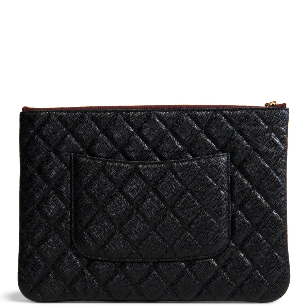 CHANEL Caviar Medium O-Case - Black