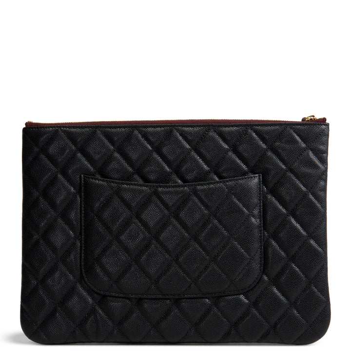 CHANEL Caviar Medium O-Case - Black