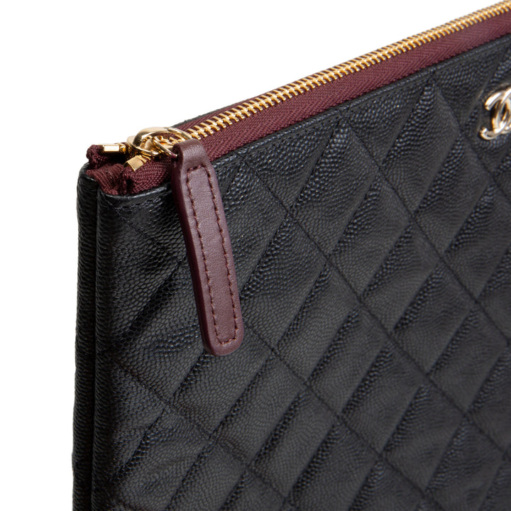 CHANEL Caviar Medium O-Case - Black
