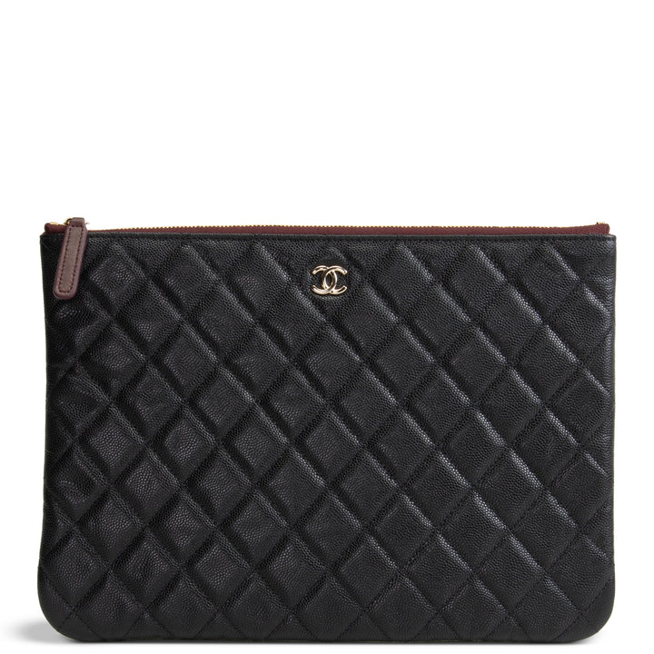 CHANEL Caviar Medium O-Case - Black