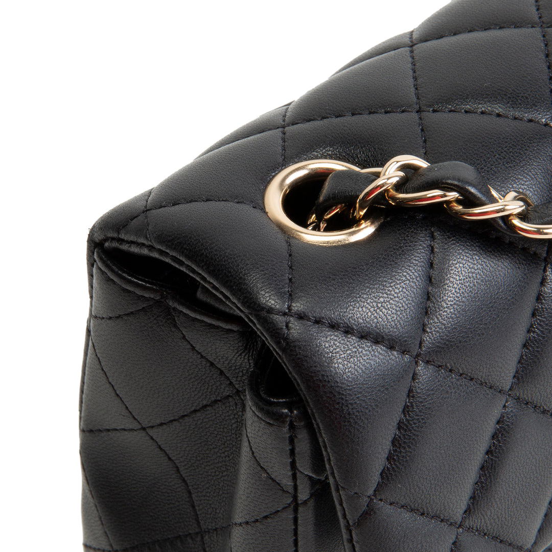 CHANEL Lambskin Mini Rectangular Flap Bag - Black OUTLET FINAL SALE