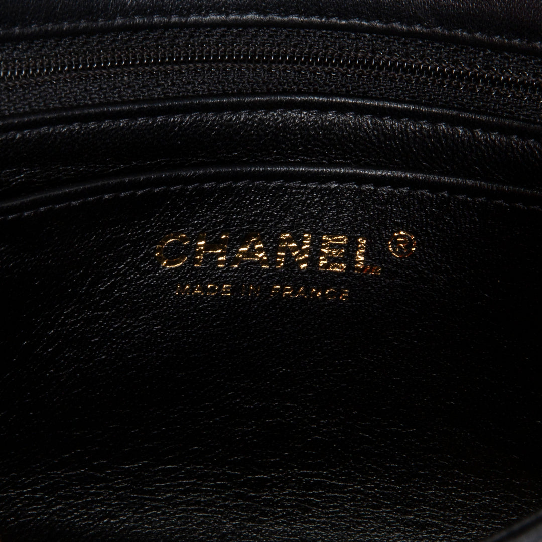 CHANEL Lambskin Mini Rectangular Flap Bag - Black OUTLET FINAL SALE