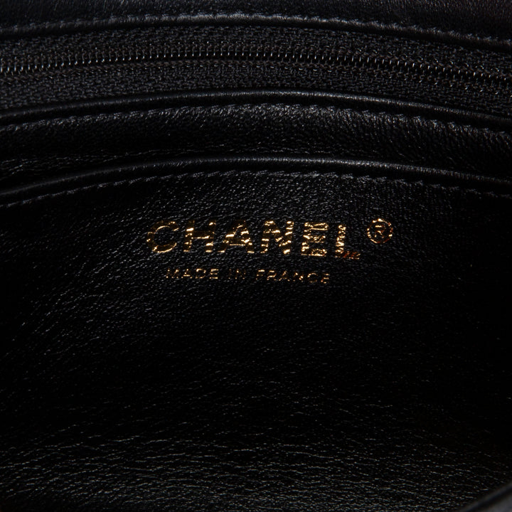 CHANEL Lambskin Mini Rectangular Flap Bag - Black OUTLET FINAL SALE
