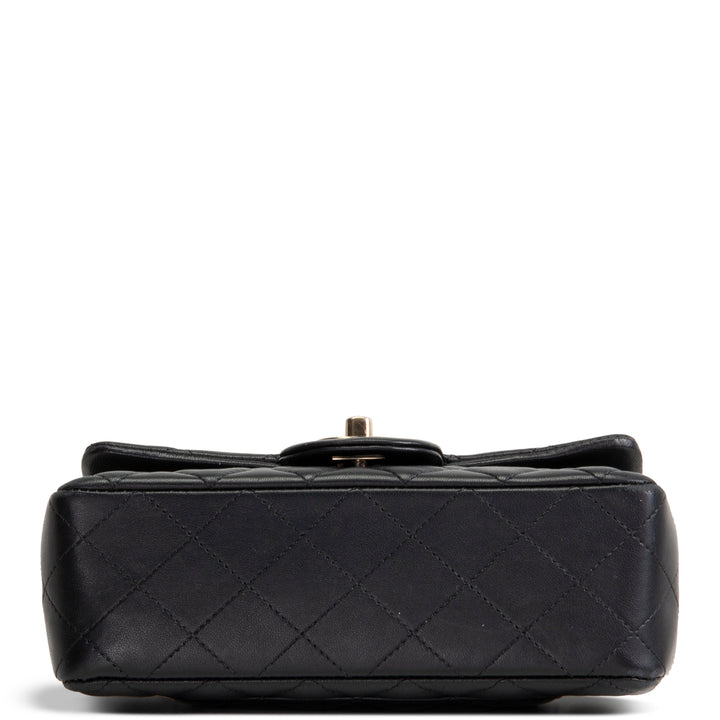 CHANEL Lambskin Mini Rectangular Flap Bag - Black OUTLET FINAL SALE