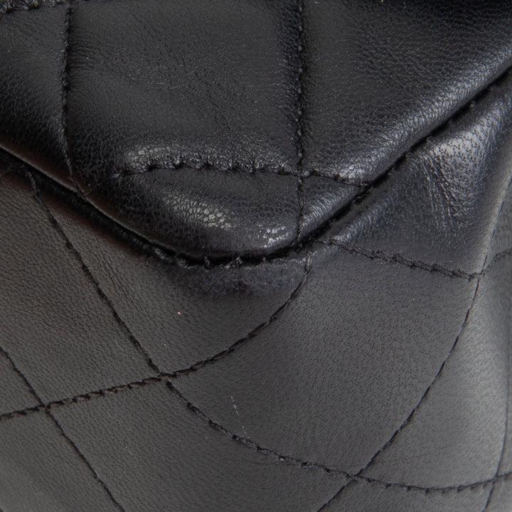 CHANEL Lambskin Mini Rectangular Flap Bag - Black OUTLET FINAL SALE