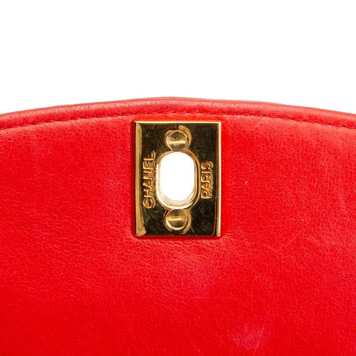 Chanel Vintage Lambskin Small Diana Flap - Red OUTLET FINAL SALE