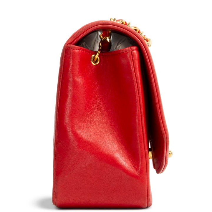 Chanel Vintage Lambskin Small Diana Flap - Red OUTLET FINAL SALE